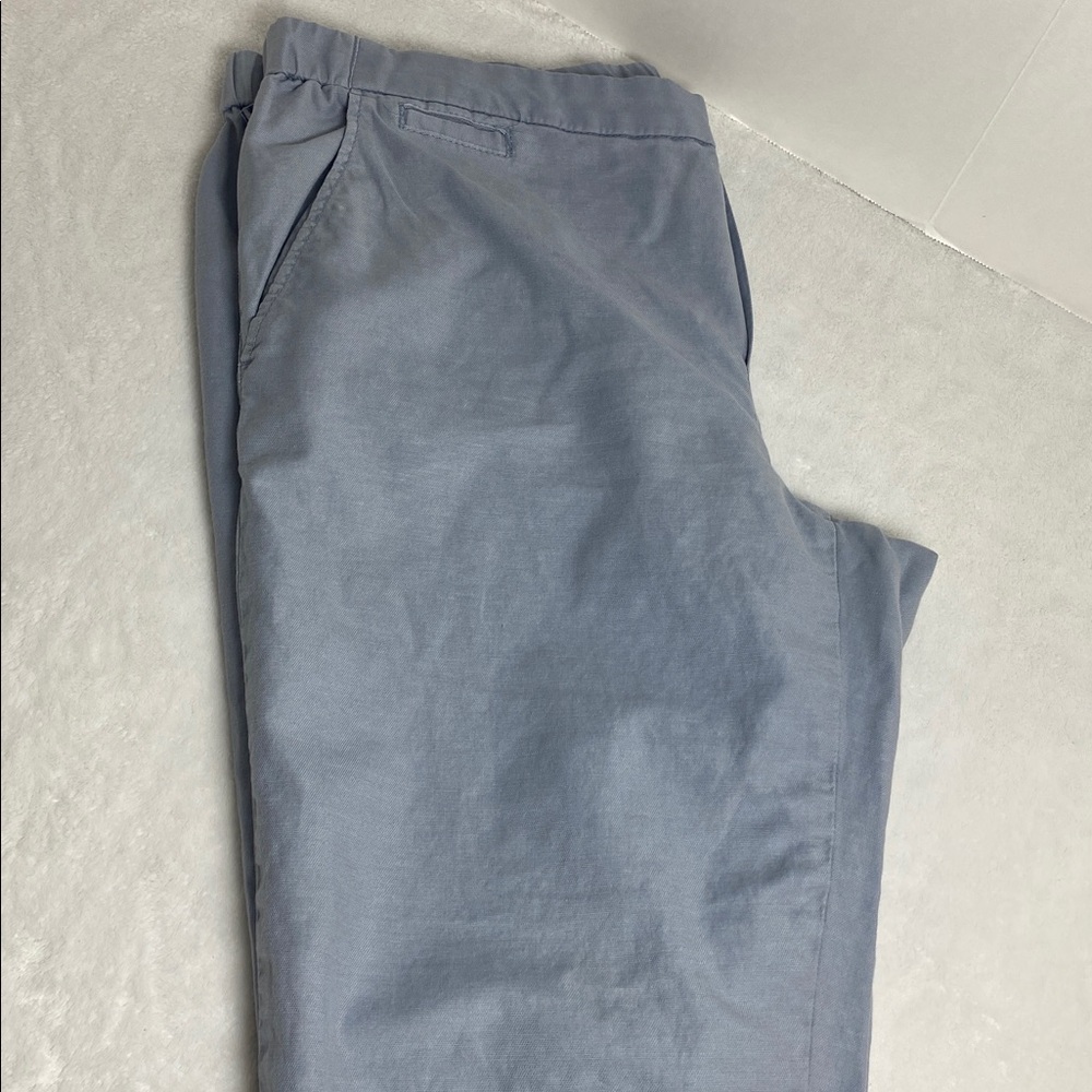 Esprit Casual Linen and Cotton Blend Chino Pants - Slate Blue Size 14 - Picture 13 of 14